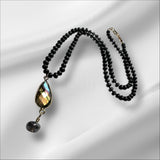 Beaded Pyrite and Labradorite Necklace