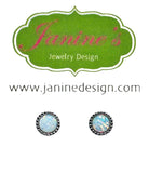 Opal Studs/ October Birthstone Studs - Janine Design