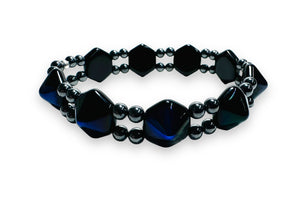 Double Gemstone Stretch Bracelet - Janine Design
