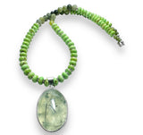 Prehnite green Gemstone Necklace - Janine Design
