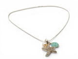 Ocean Silver Charm Necklace - Janine Design