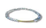 Crystal and Brass Bar Bracelets