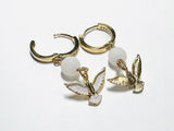 White Bird Earrings