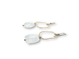 Moonstone Freeform Gold Fill Circle Earrings*