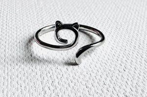 Open kitty Ring/ Cat Ring - Janine Design