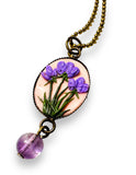 Polymer Clay Floral Sculpted Necklace - Janine Design