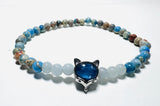 Gemstone Stretch Bracelet-Labradorite, agate, Calcite, Chalcedon - Janine Design