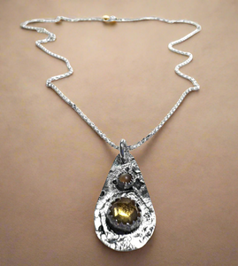 Citrine and Moonstone Tag Necklace*