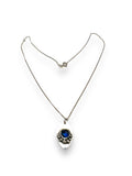 Sapphire Sterling Necklace, September Birthstone Necklace