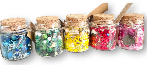*Mini Jar of Goodies/ Random Bead Jar/Trinkets and Treasures - Janine Design