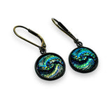 Blue Swirl Earrings - Janine Design
