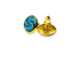 Blue Swirl Earrings - Janine Design