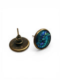 Blue Swirl Earrings - Janine Design