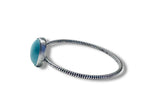 Silver Simple Oval Turquoise Ring