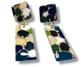 Gold and Purple Clay Earrings*