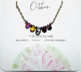 Gemstone Necklace, Birthstone Necklace, Crystal Necklace, Assorted Gemstone Necklaces - Janine Design