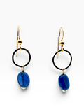 Kyanite Circle Drop Earrings