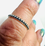 Silver Band, Hammered Silver Band Ring, Silver Texture Ring, Silver Ring/Simple Stacking Ring