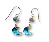 Kyanite Moon Earrings ,Carved stones Star Earrings/Earrings, Celestial  Earrings, Blue Moon Earrings, Star Earrings