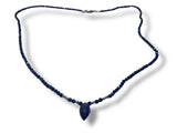 Lapis Beaded Necklace, Gemstone Necklace - Janine Design
