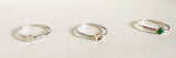 Aquamarine Ring/ Sterling and 14k Gold Ring Size 7.5 - Janine Design