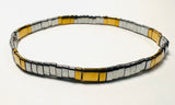 Tila Bead Bracelet/ Flat Stretch Bracelet/Assorted Colors - Janine Design