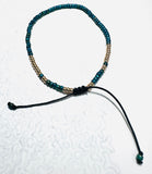 Adjustable Friendship Bracelet/Glass Friendship Bracelet 2-5 MM Bead Bracelet or Anklet - Janine Design