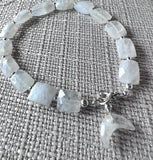 Natural Moonstone moon Beaded Bracelet - Janine Design