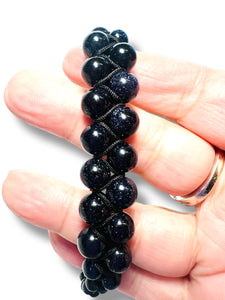Gemstone Beaded Bracelet, Nylon Bracelet, Adjustable Bracelet - Janine Design