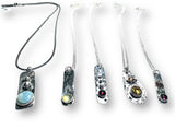 Garnet Tag Necklace*