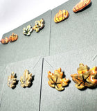 Fall Earrings Polymer Clay/ Pumpkin Earrings/ Leaf Earrings - Janine Design