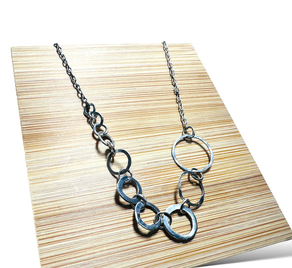 Circle Chain Necklace/ Infinity Necklace/Silver Necklace* - Janine Design