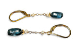 Kyanite Gold Filled Drop Earrings