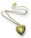 Crystal Clay Locket/Brass Locket/Affordable Gift - Janine Design