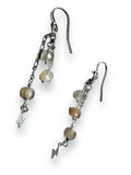 Chain Drop Earrings-moonstone Gemstone - Janine Design
