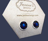 Chain and Crystal Studs/Sparkle Studs - Janine Design