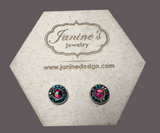 Chain and Crystal Studs/Sparkle Studs - Janine Design