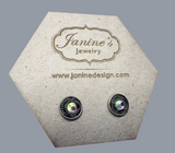 Chain and Crystal Studs/Sparkle Studs - Janine Design