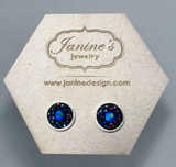 Chain and Crystal Studs/Sparkle Studs - Janine Design