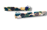 Clay Earrings-Golden Jewel Tone Collection - bar earrings side view