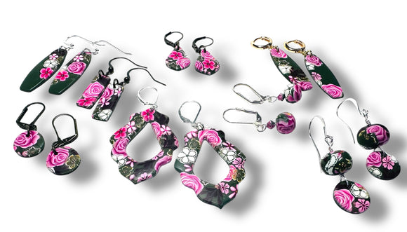 Clay Earrings-Spring Floral Collection - Janine Design