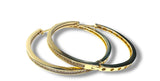 Gold Filled Cz Encrusted Hoop Earrings - Janine Design