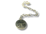 Compass Necklace, l medallion, Gift, Gold Filled Travelers Medallion, Graduation Gift - Janine Design