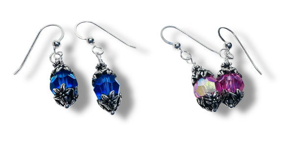 Crystal Dangle Earrings - Janine Design