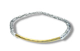 Crystal and Brass Bar Bracelets - Janine Design