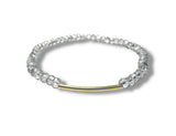 Crystal and Brass Bar Bracelets - Janine Design