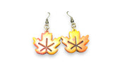 Fall Earrings Polymer Clay/ Pumpkin Earrings/ Leaf Earrings - Janine Design