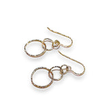 Small Hoop Link Earrings, Silver Hoops or Golden Hoops - Janine Design