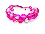 Gemstone Beaded Bracelet, Nylon Bracelet, Adjustable Bracelet - Janine Design