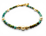 Turquoise and Pearl Bracelet